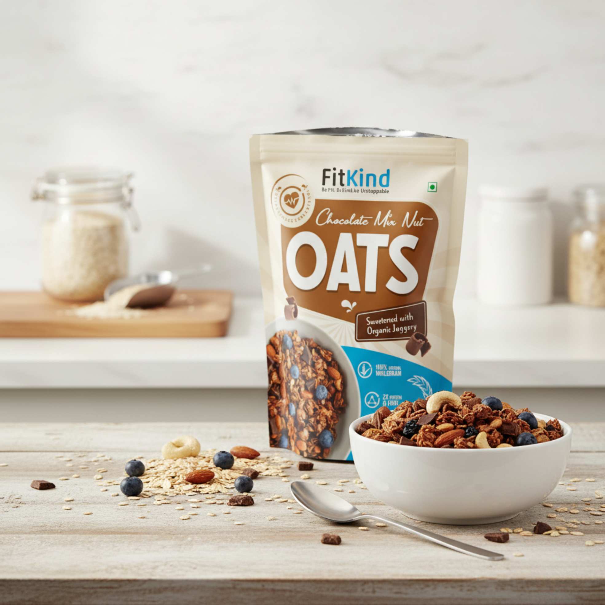 Chocolate Mix Nut Oats – Crunchy, Nutty, Chocolatey Breakfast